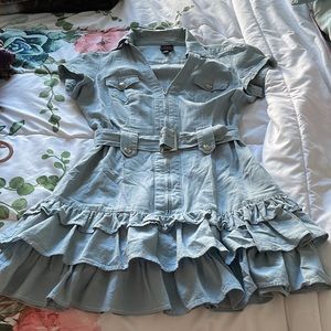 2B bebe Womens shirt mini jeans dress